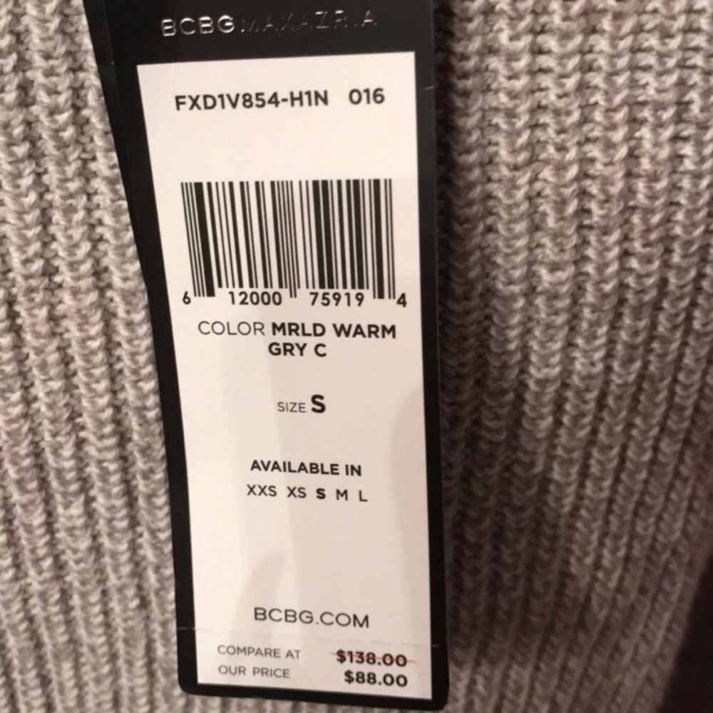 Bcbg Gray Crop Sweater